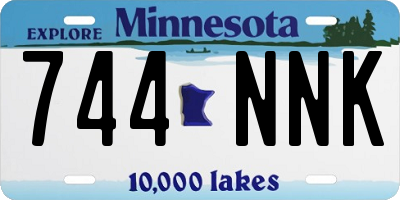 MN license plate 744NNK
