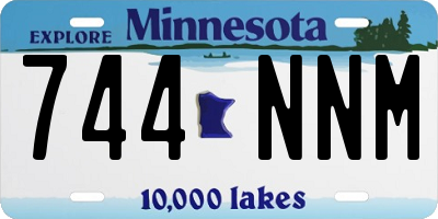 MN license plate 744NNM