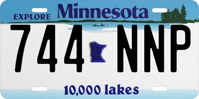 MN license plate 744NNP
