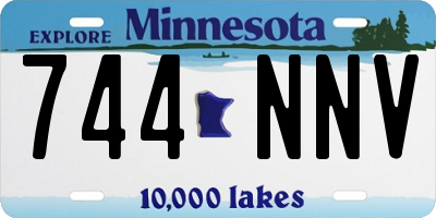 MN license plate 744NNV