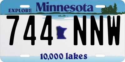 MN license plate 744NNW