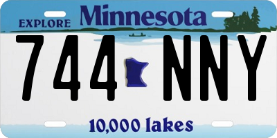 MN license plate 744NNY