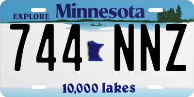 MN license plate 744NNZ