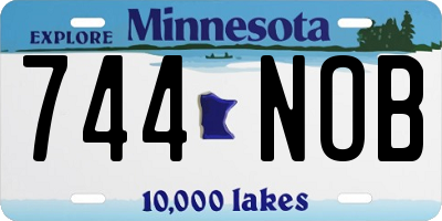 MN license plate 744NOB