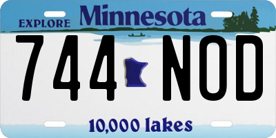 MN license plate 744NOD