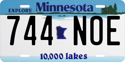 MN license plate 744NOE