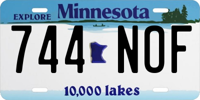 MN license plate 744NOF