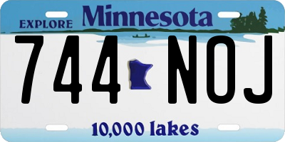MN license plate 744NOJ