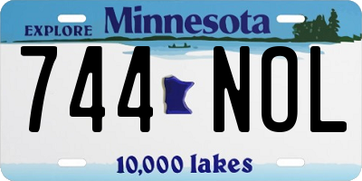 MN license plate 744NOL