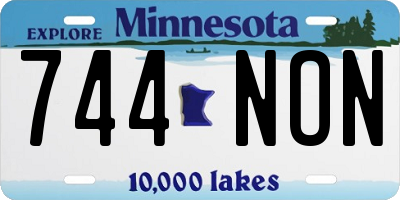 MN license plate 744NON