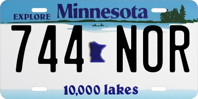 MN license plate 744NOR