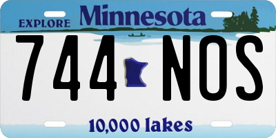 MN license plate 744NOS