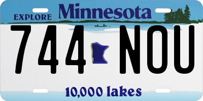MN license plate 744NOU