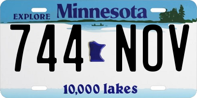 MN license plate 744NOV