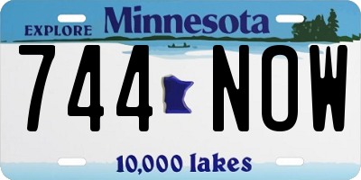 MN license plate 744NOW