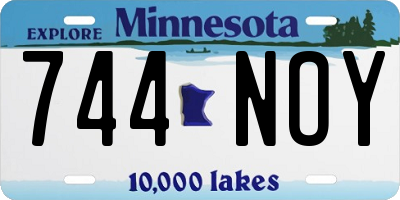 MN license plate 744NOY