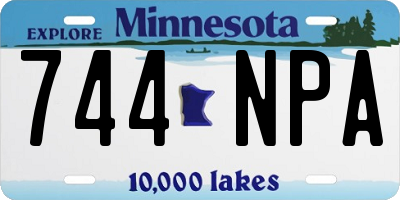 MN license plate 744NPA