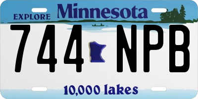 MN license plate 744NPB