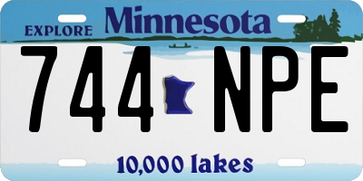 MN license plate 744NPE