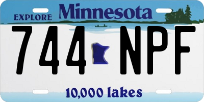 MN license plate 744NPF