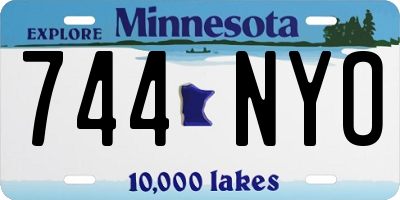 MN license plate 744NYO