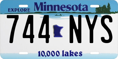 MN license plate 744NYS