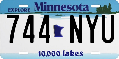 MN license plate 744NYU