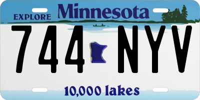 MN license plate 744NYV