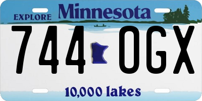 MN license plate 744OGX