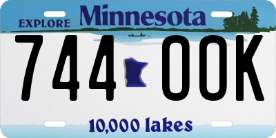 MN license plate 744OOK
