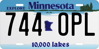 MN license plate 744OPL