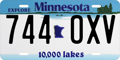 MN license plate 744OXV