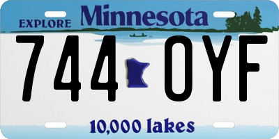 MN license plate 744OYF