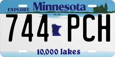 MN license plate 744PCH