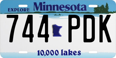 MN license plate 744PDK