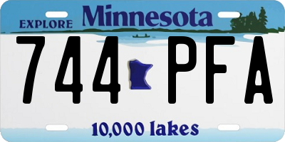 MN license plate 744PFA