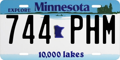 MN license plate 744PHM