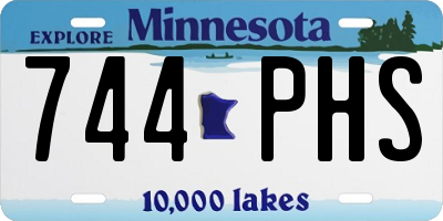 MN license plate 744PHS