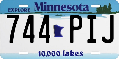 MN license plate 744PIJ