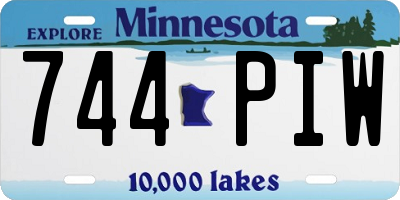 MN license plate 744PIW