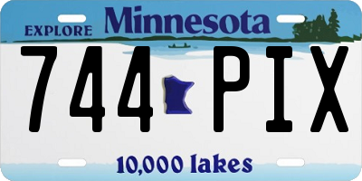 MN license plate 744PIX