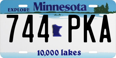 MN license plate 744PKA