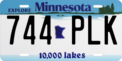 MN license plate 744PLK