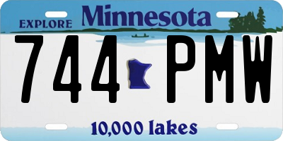 MN license plate 744PMW
