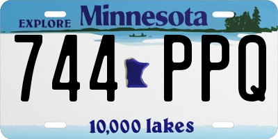 MN license plate 744PPQ