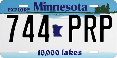MN license plate 744PRP