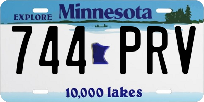 MN license plate 744PRV