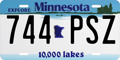 MN license plate 744PSZ