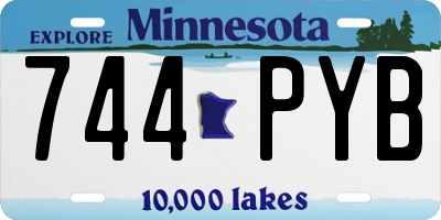 MN license plate 744PYB
