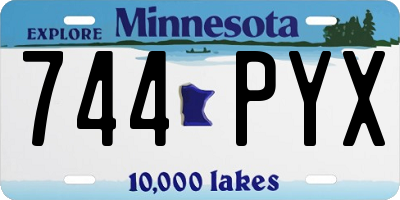 MN license plate 744PYX